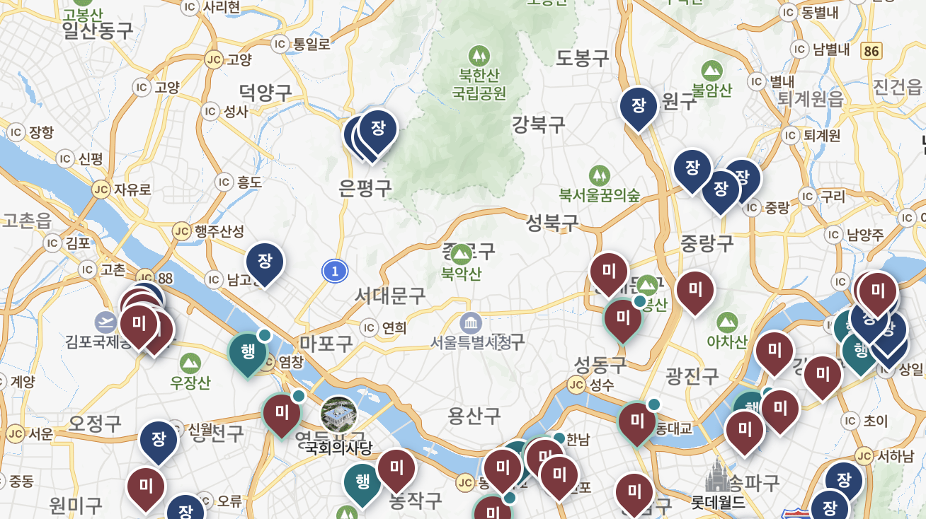 서울 공공임대 검토 지도 화면